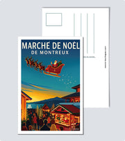 Carte Postale Marché de Noël Montreux