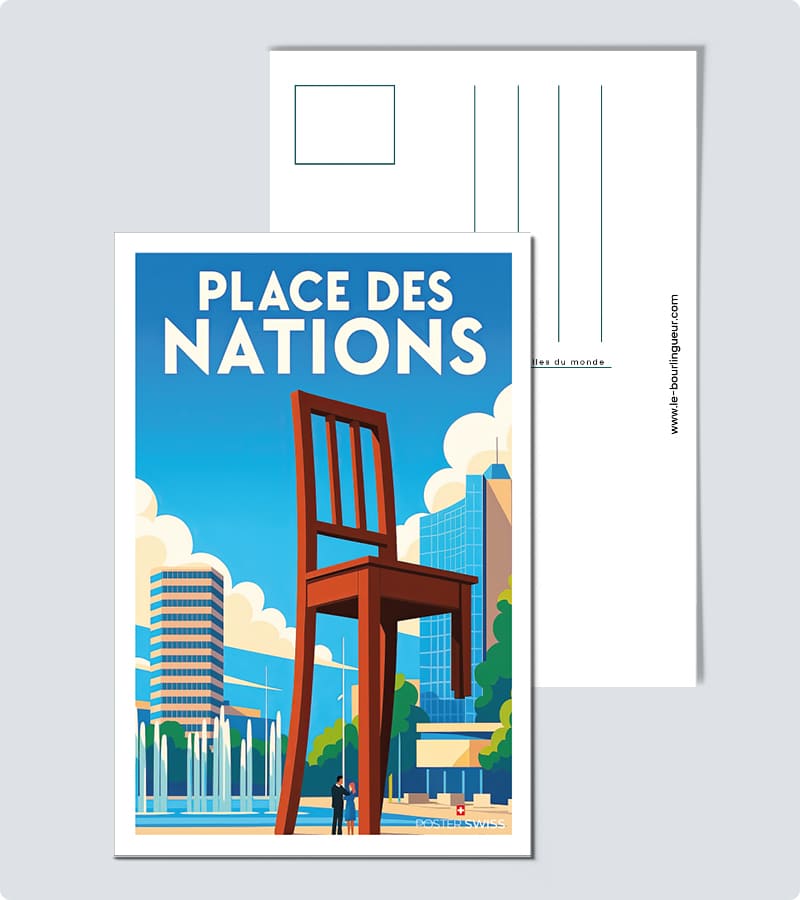 Carte Postale Place des Nations