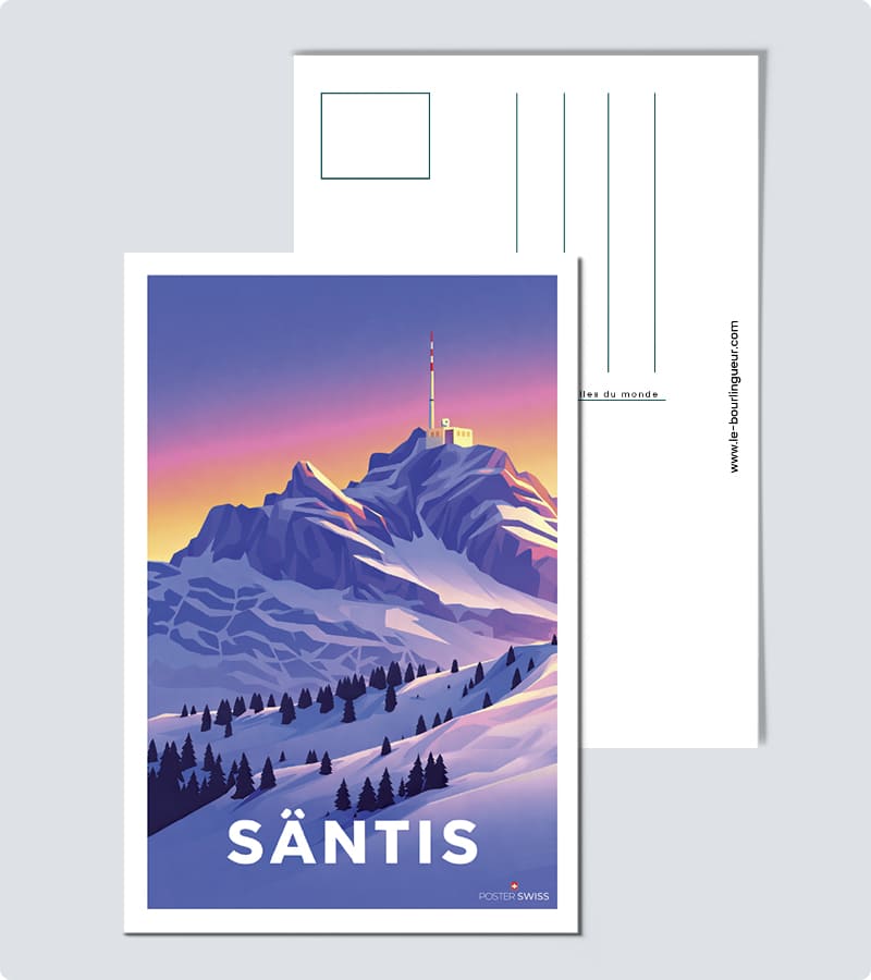 Vintage Säntis Postkarte