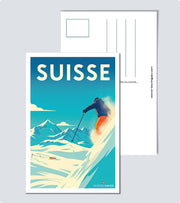 Carte Postale Station de Ski Suisse