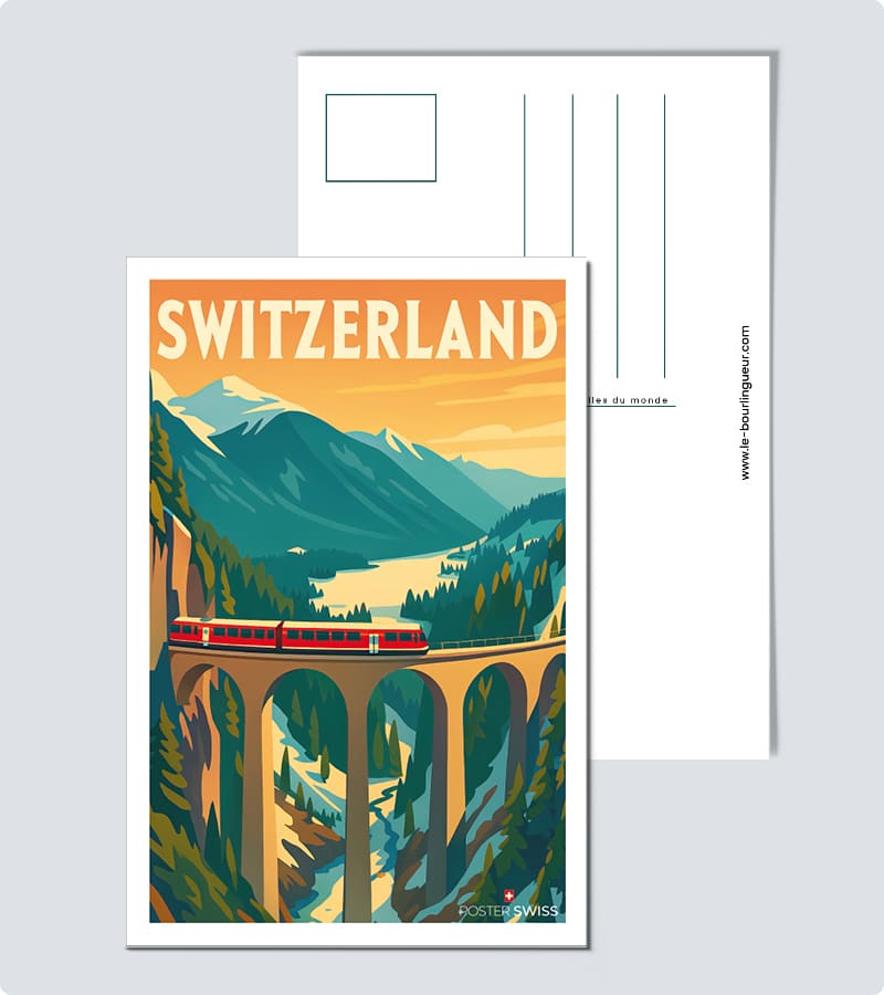 Carte Postale Vintage Switzerland