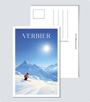 Verbier Ski Postkarte