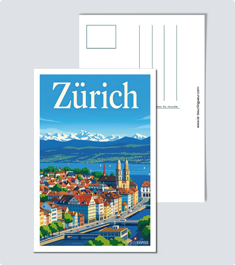 Carte Postale Zurich Vintage
